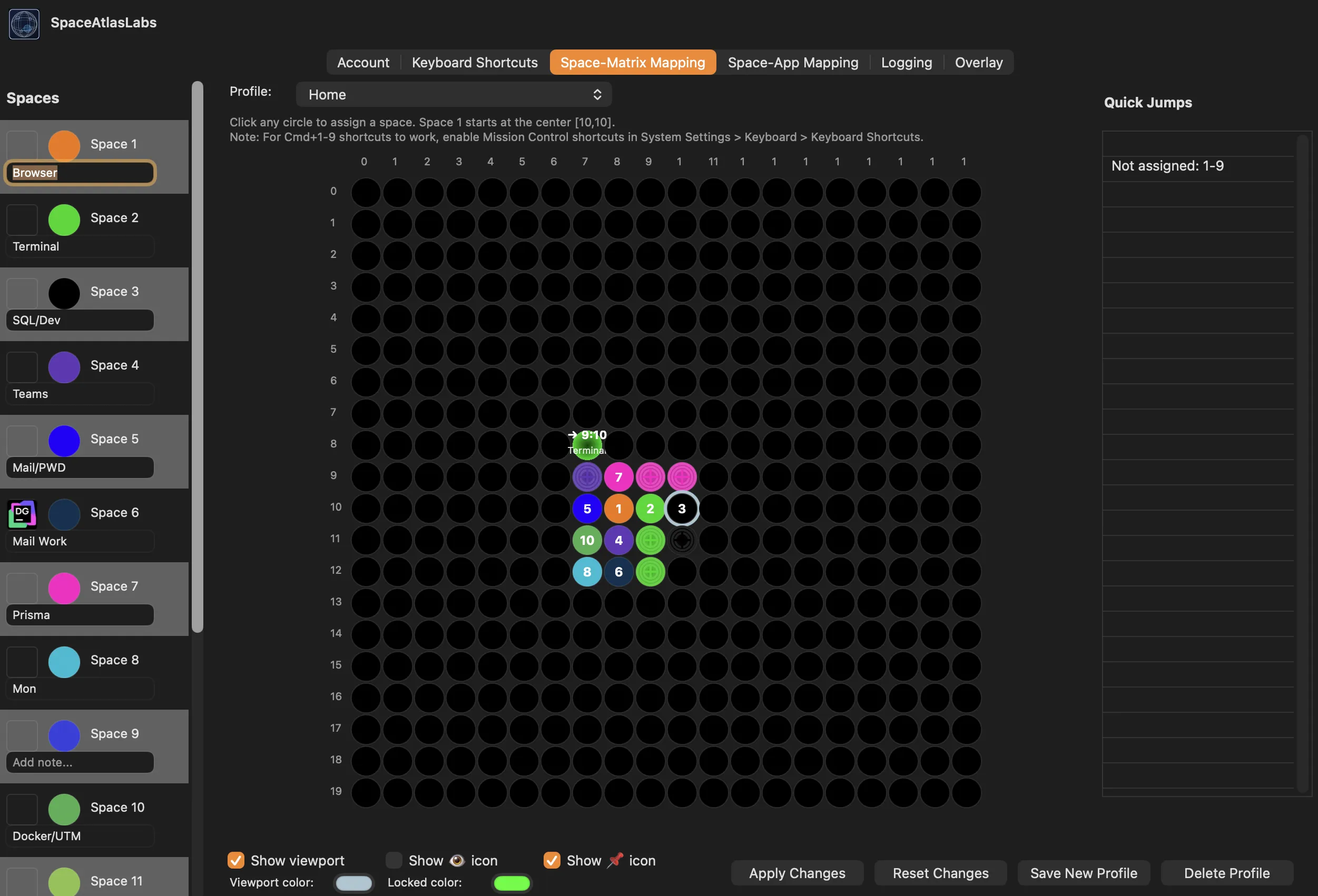 Space-Matrix Mapping in SpaceAtlas
